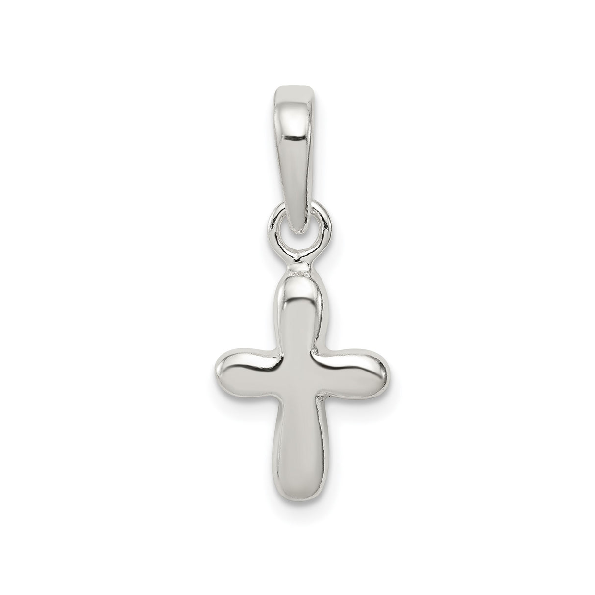 Sterling Silver Cross Pendant with Sleek Minimal Design for Men and Women