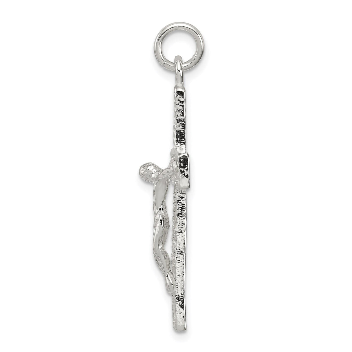 Sterling Silver Crucifix Pendant with Ornate Filigree Cross and INRI Detail