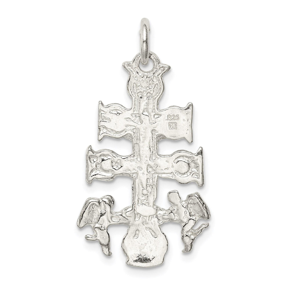 Sterling Silver Crucifix Cross Pendant with Eastern Orthodox Design for Unisex