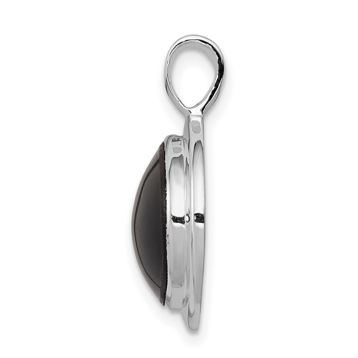 Plated Onyx Charm Pendant in Real 925 Sterling Silver