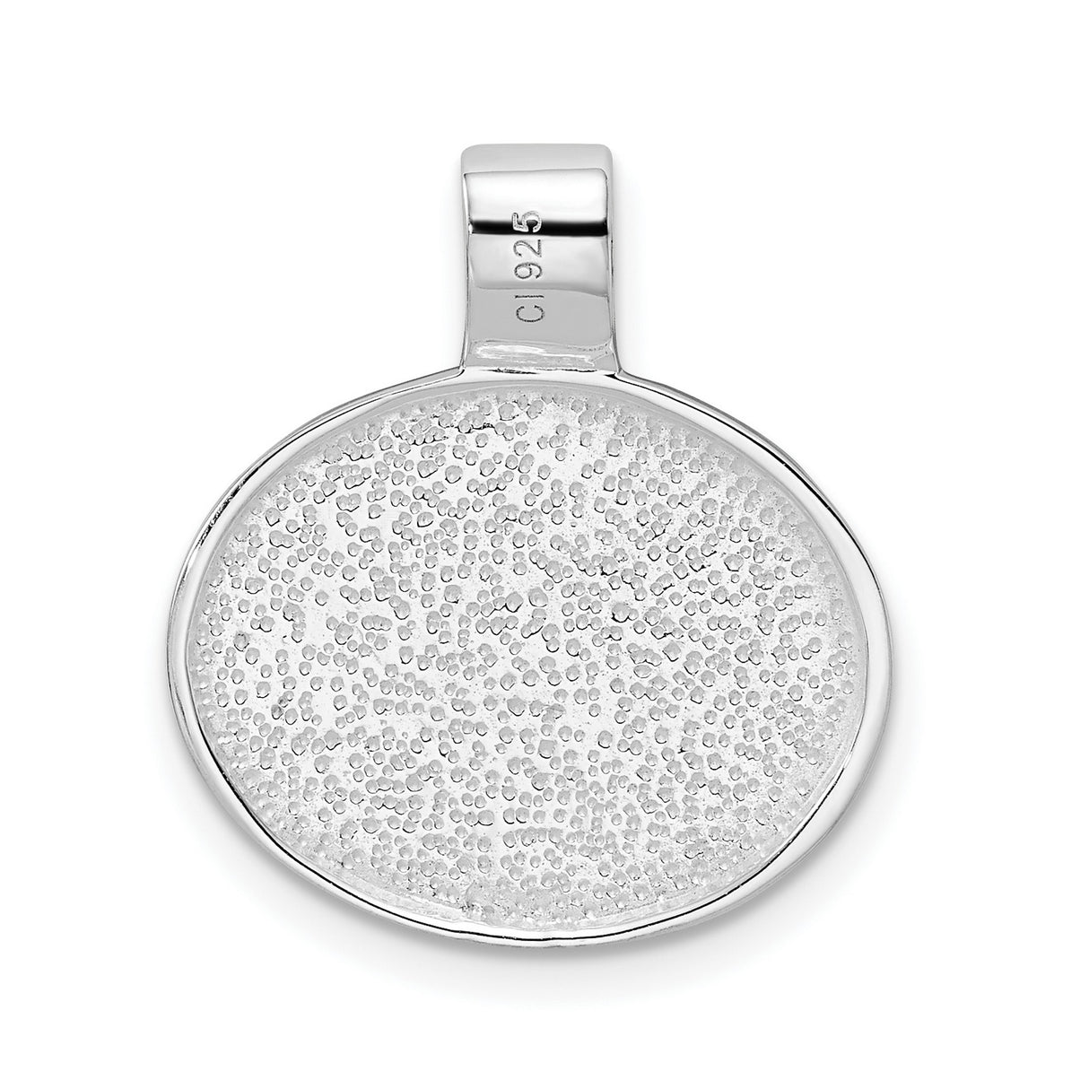 Plated Onyx Charm Pendant in Real 925 Sterling Silver