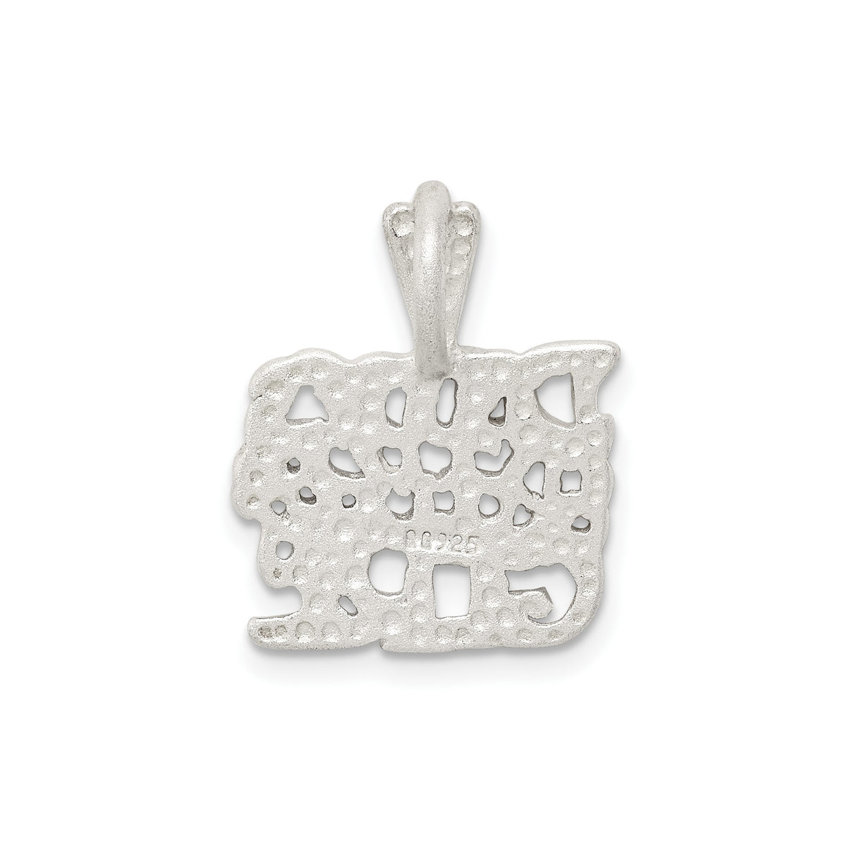 Sterling Silver Heart Pendant with Daughter Message, Symbolizing Love and Family Bond