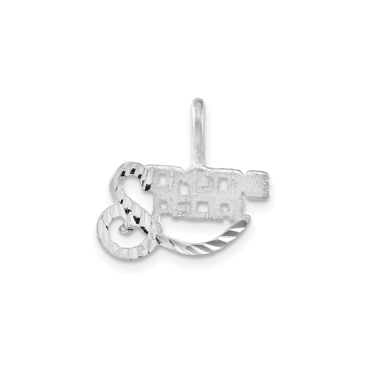 Sterling Silver Someone Special Pendant, Sentimental Script Message Charm for Women or Unisex Wear