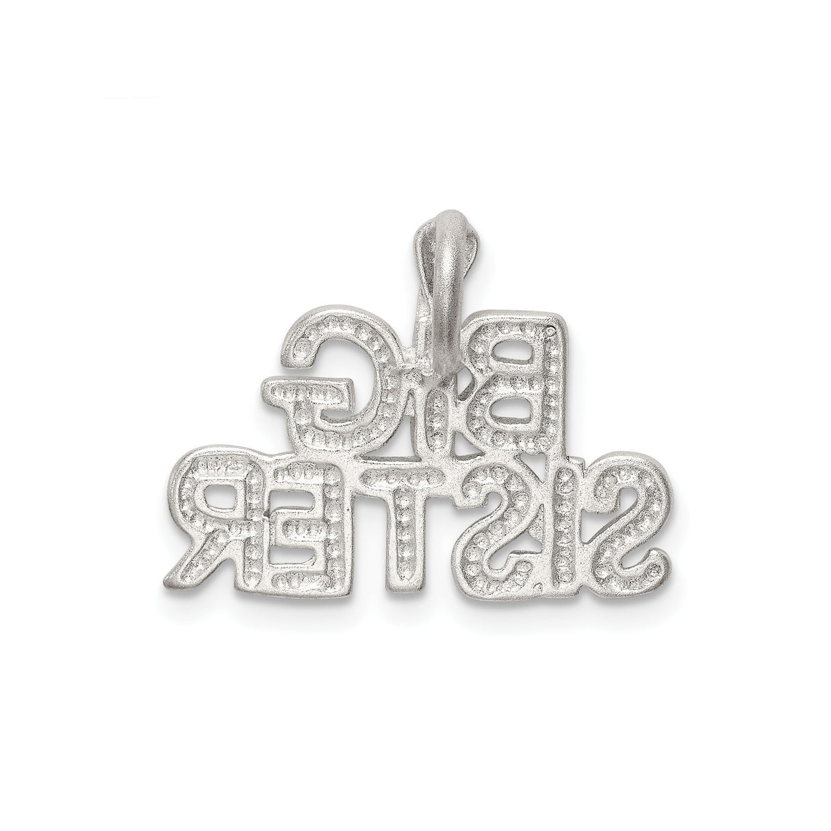Big Sister Charm Pendant in Real 925 Sterling Silver
