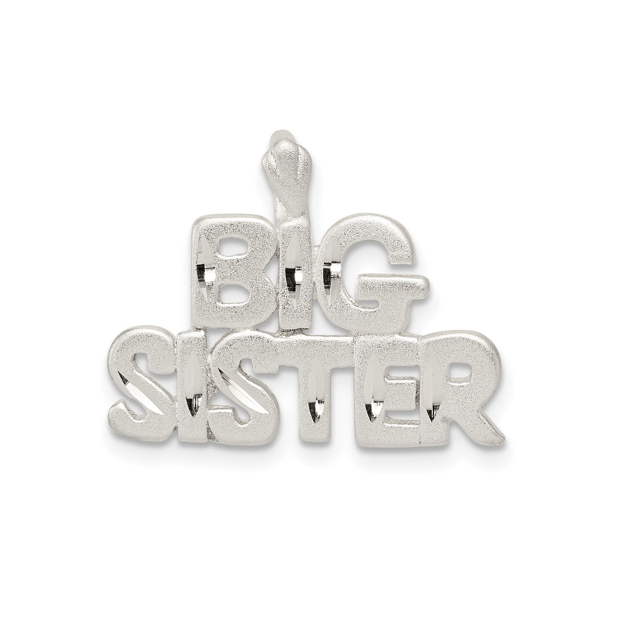 Big Sister Charm Pendant in Real 925 Sterling Silver