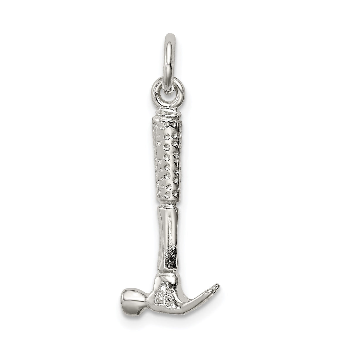 Sterling Silver Hammer Charm Pendant, Claw Hammer Design, DIY Tool Theme Jewelry