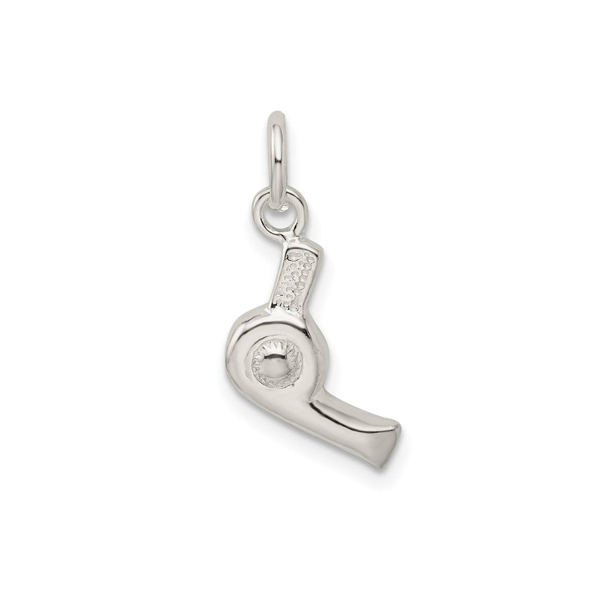 Sterling Silver Whistle Pendant with Realistic Detail, Sports Leadership Theme