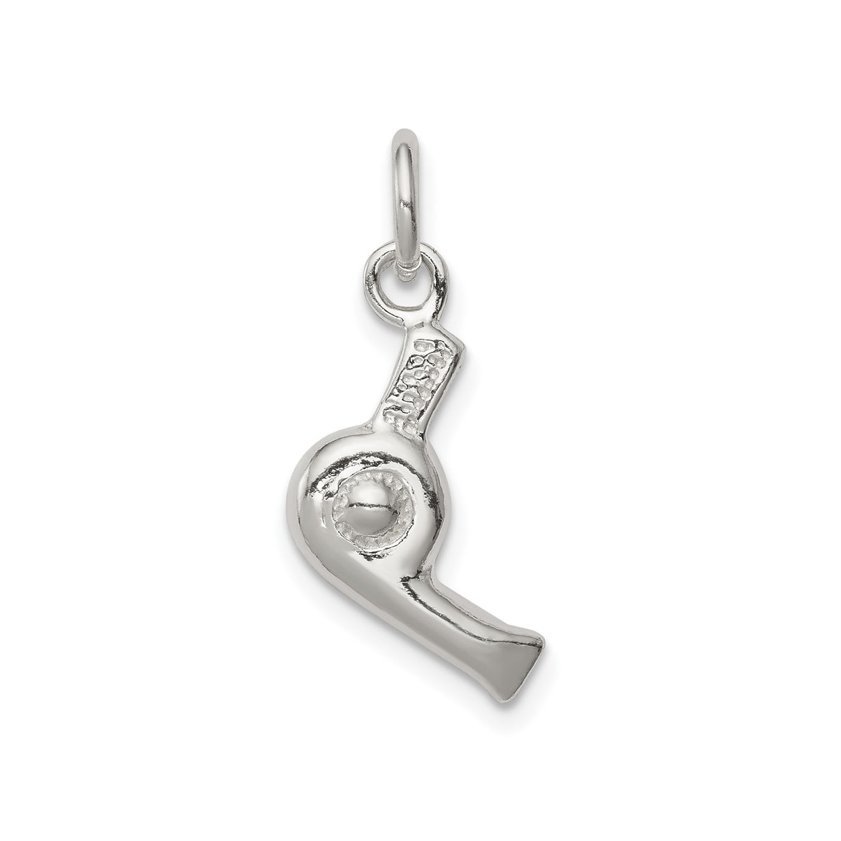 Sterling Silver Whistle Pendant with Realistic Detail, Sports Leadership Theme