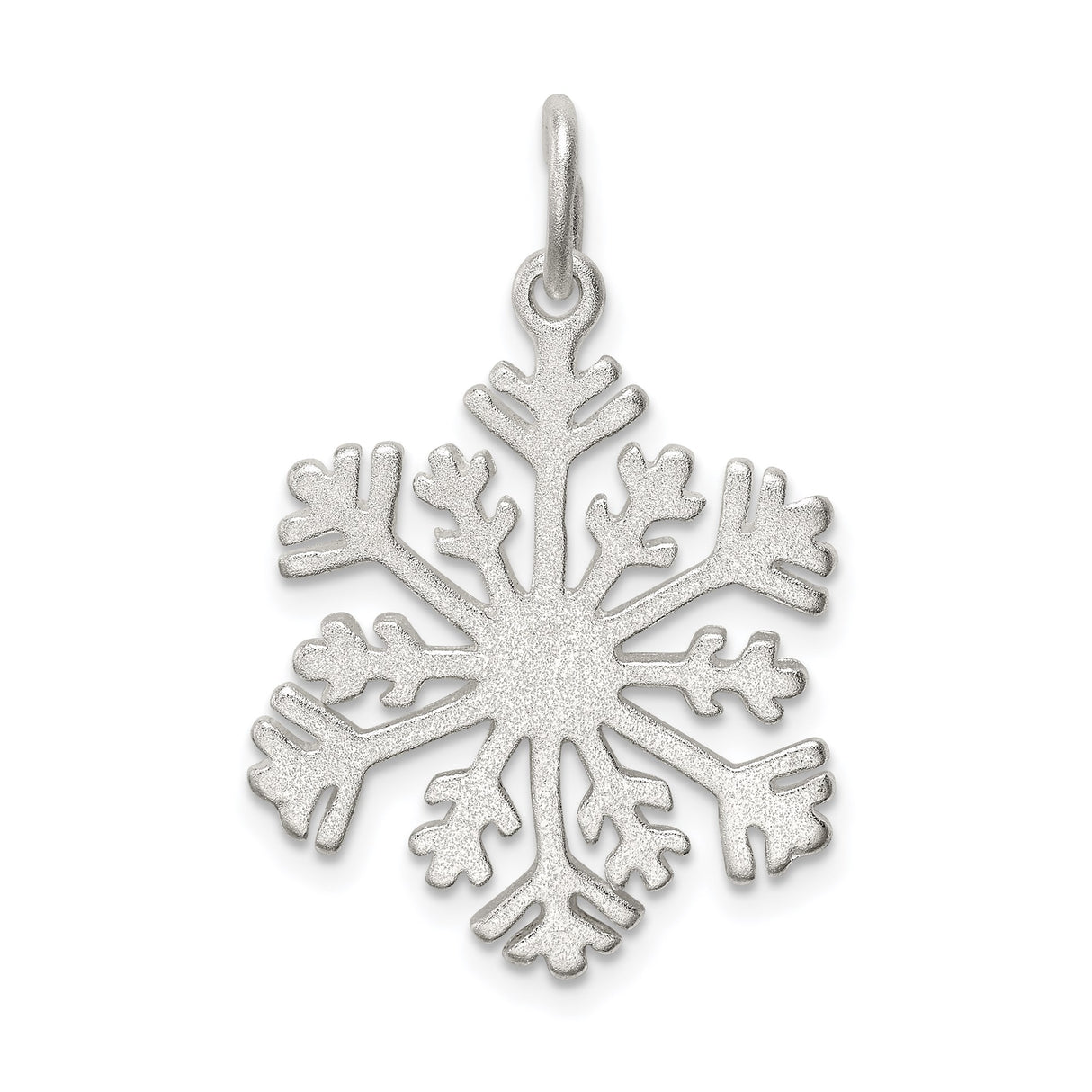 Sterling Silver Snowflake Pendant, Detailed Seasonal Design for Women