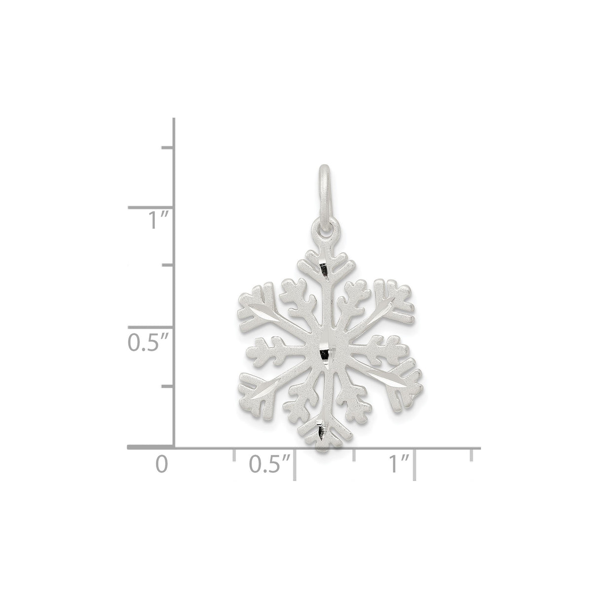 Sterling Silver Snowflake Pendant, Detailed Seasonal Design for Women