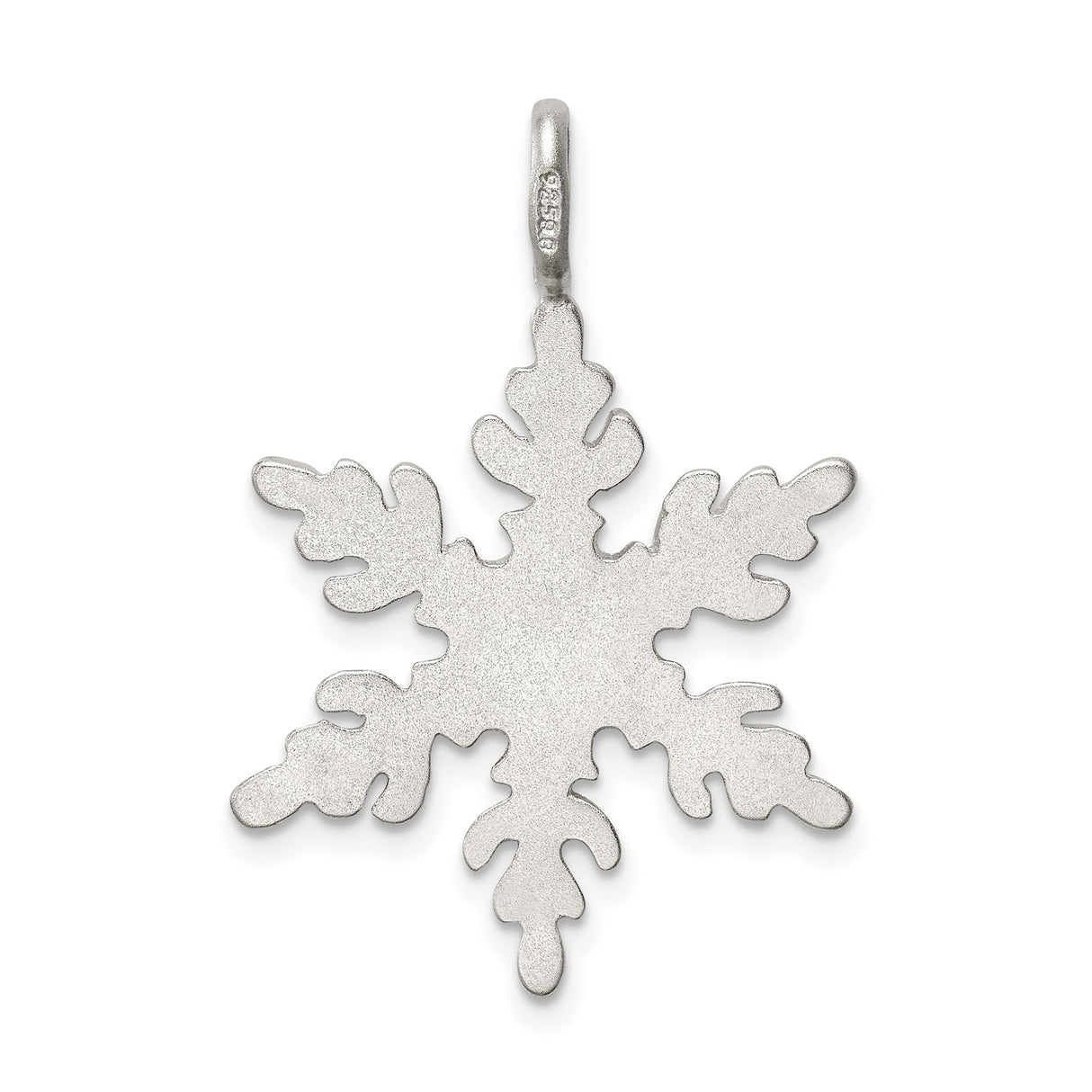 Sterling Silver Snowflake Pendant with Cutout Design for Women, Winter Nature Theme
