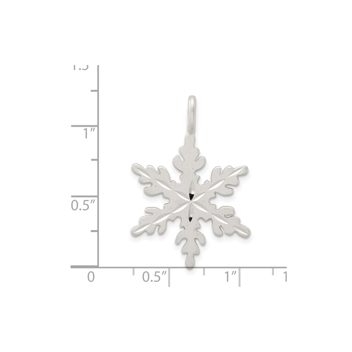 Sterling Silver Snowflake Pendant with Cutout Design for Women, Winter Nature Theme