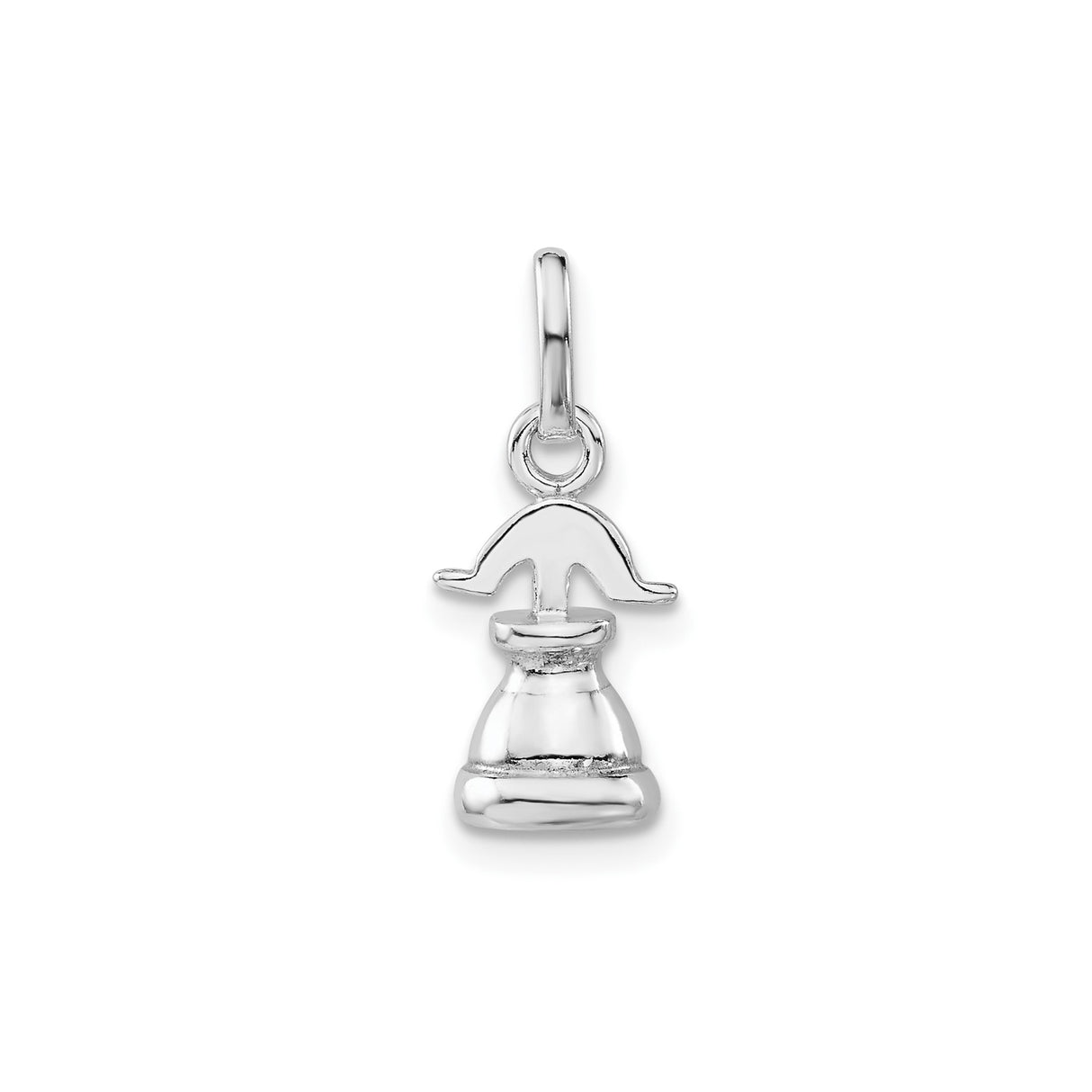 Sterling Silver Nun Habit Pendant, Catholic Religious Charm with Traditional Habit Design