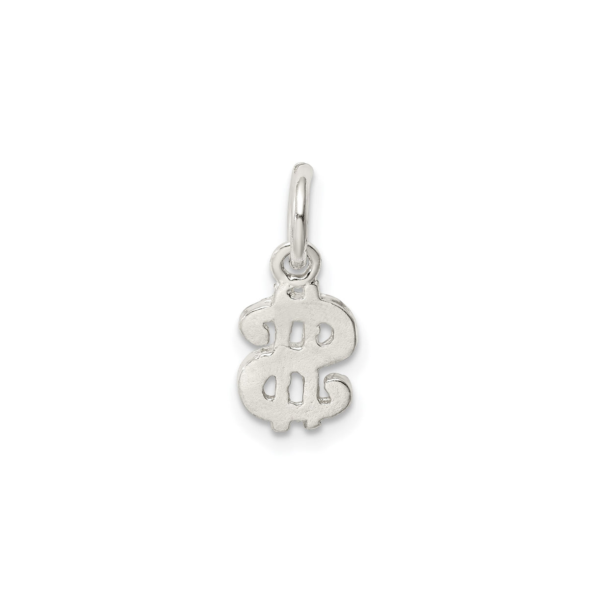 Sterling Silver Dollar Sign Pendant with Stars, Hip Hop Money Charm for Unisex Style