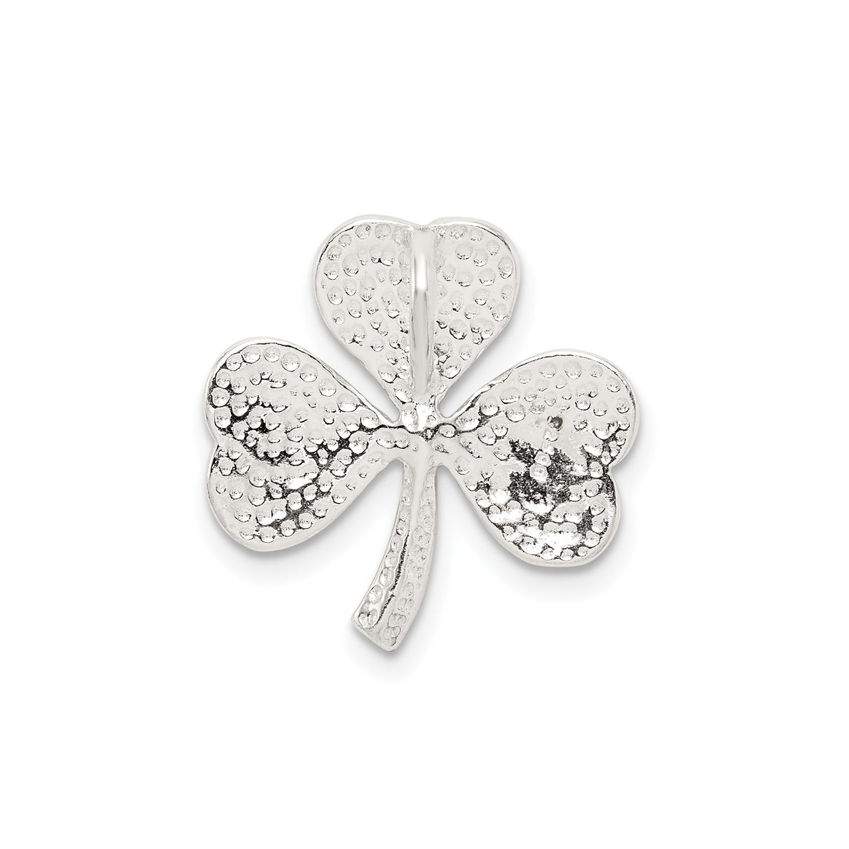 Sterling Silver Shamrock Pendant with Three-Leaf Clover and Celtic Design