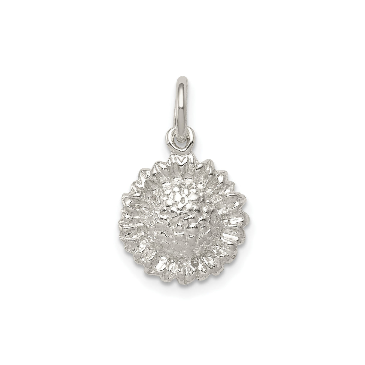 Sterling Silver Sunflower Pendant with Botanical Design, Nature-Inspired Floral Jewelry for Women