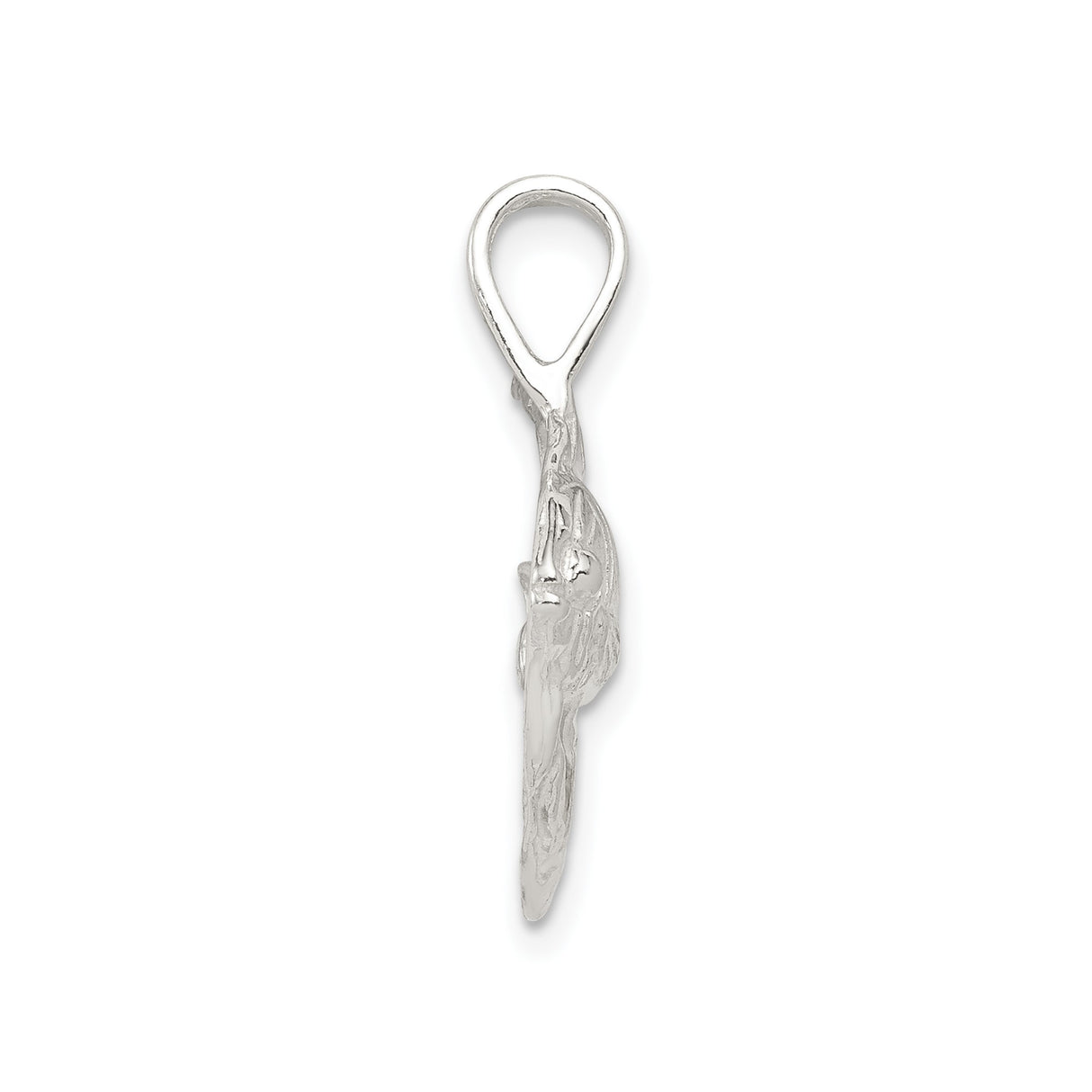 Sterling Silver Tropical Fish Pendant with Detailed Fin and Scale Design