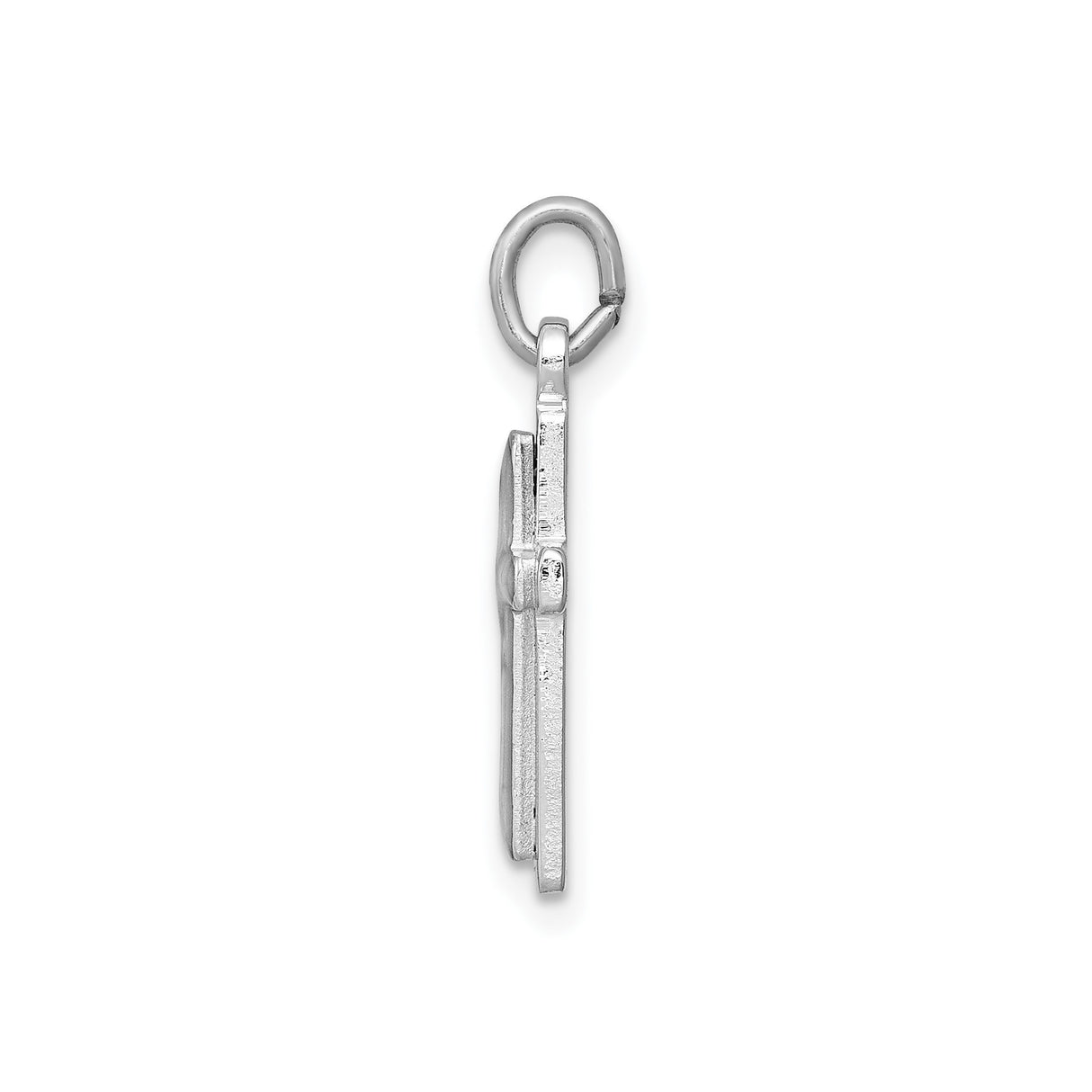 Sterling Silver Cross Pendant with Floral Enamel Detail, Vintage Style Faith Charm