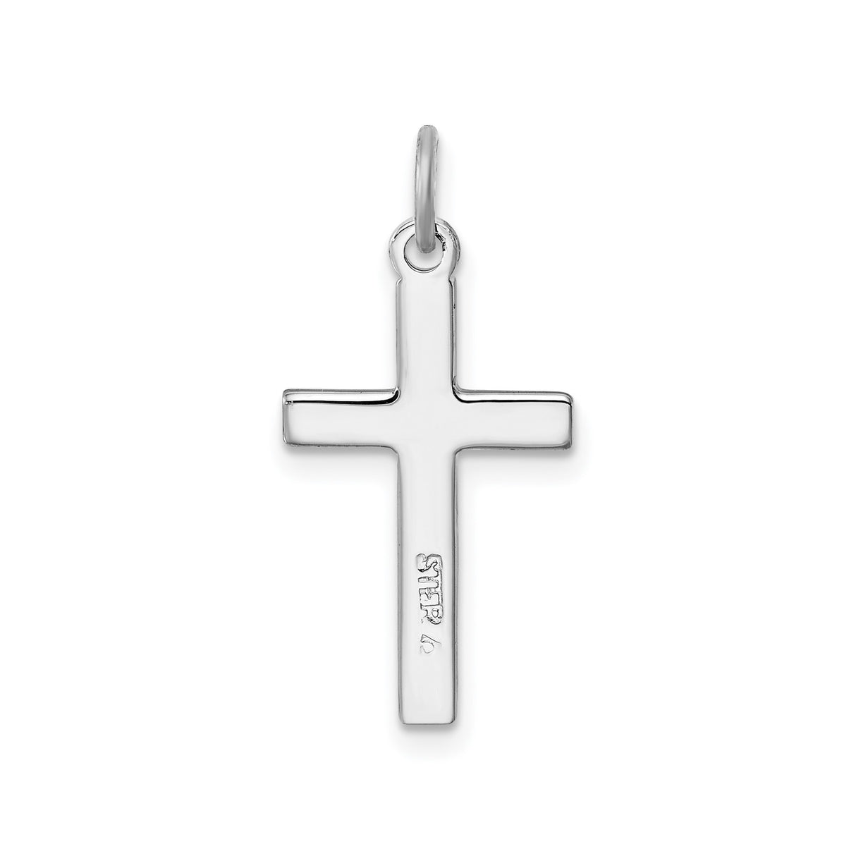 Sterling Silver Cross Pendant with Heart Center, Textured Religious Design for Men and Women
