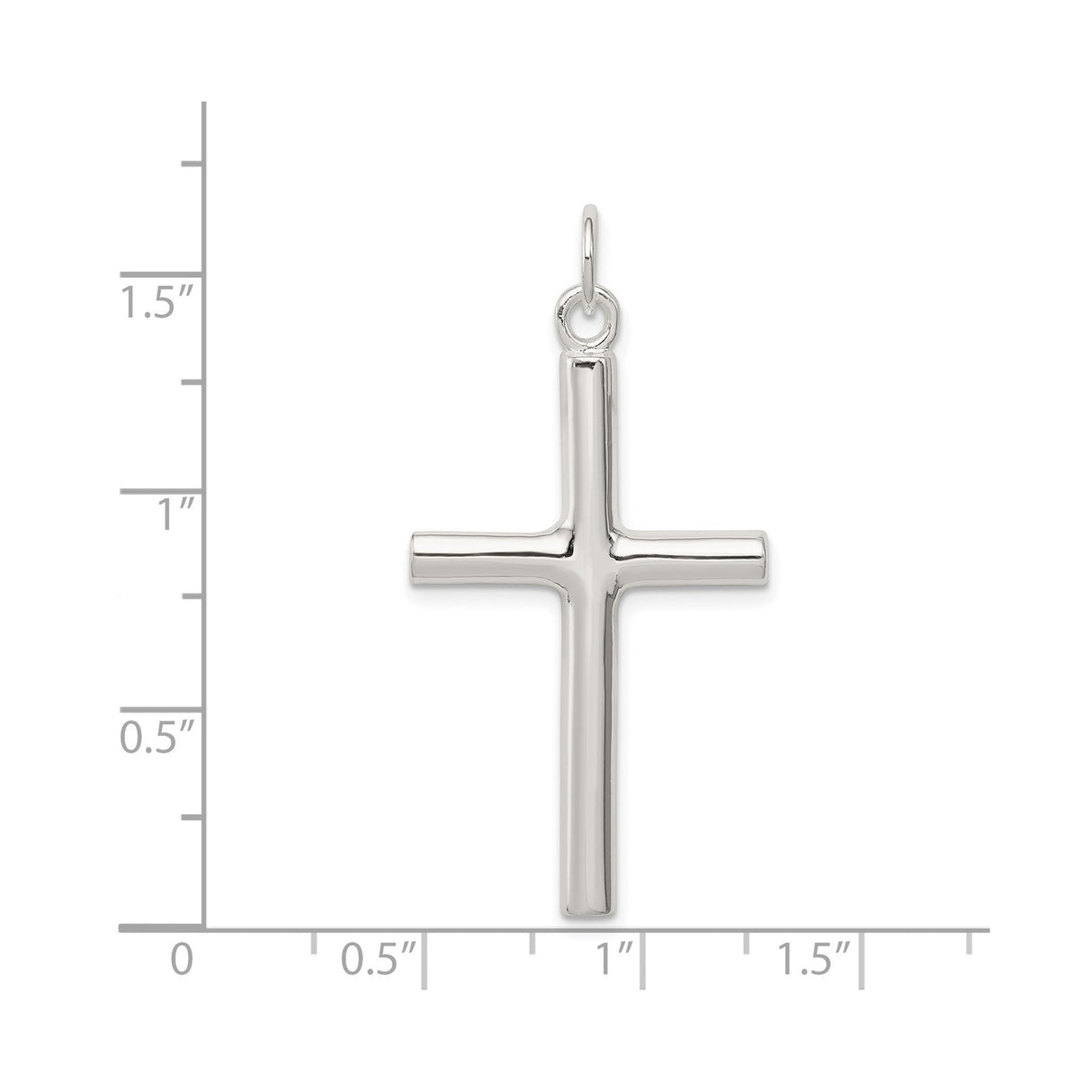 Sterling Silver Cross Pendant with Modern Minimalist Design, Unisex Spiritual Jewelry