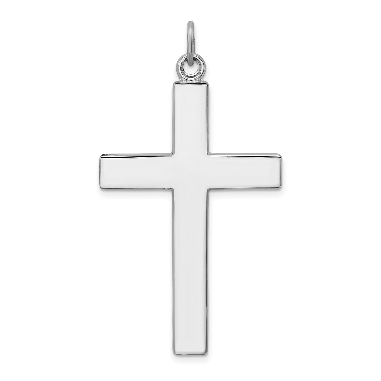 Sterling Silver Cross Pendant, Mirror Finish Faith Jewelry for Men and Women