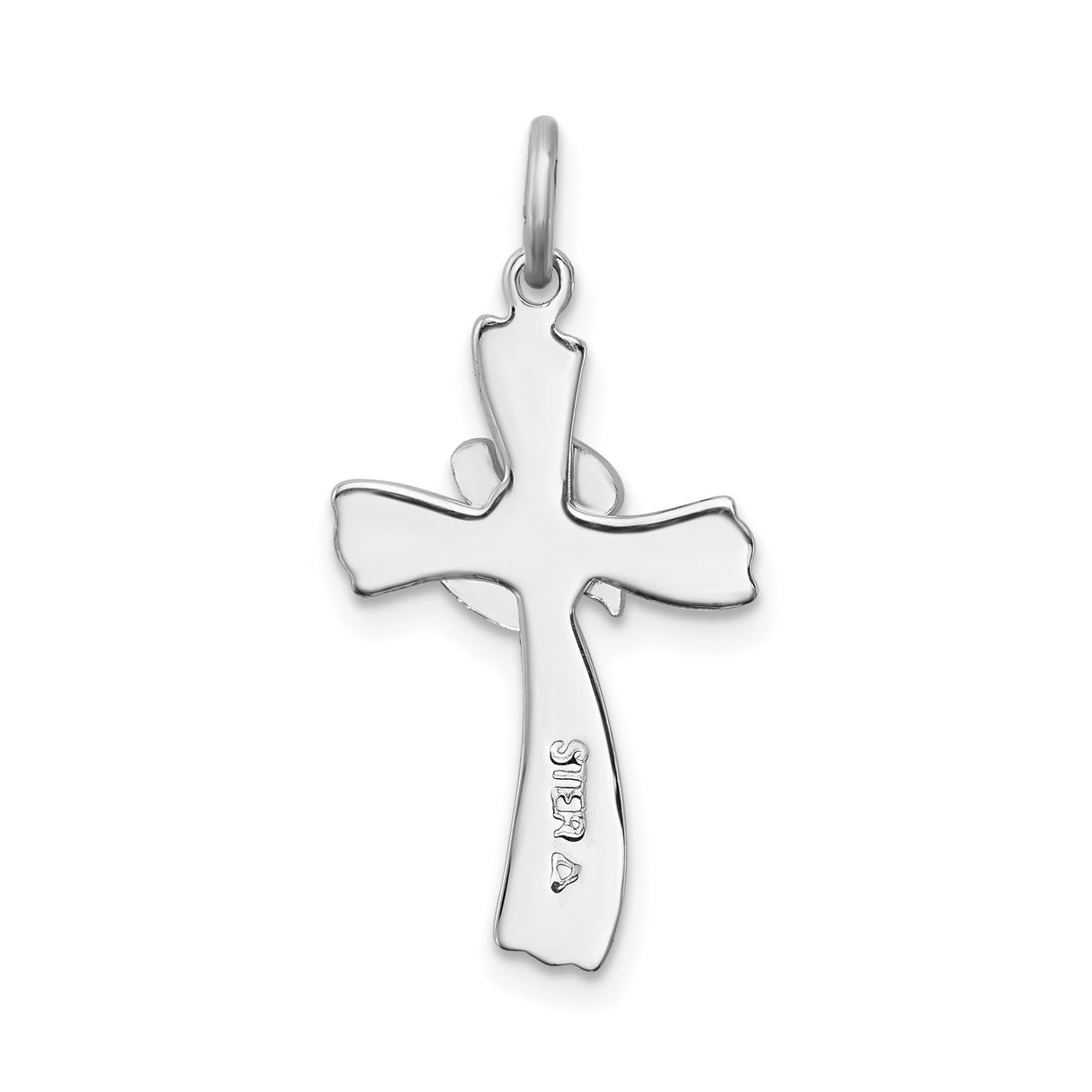 Sterling Silver Cross Pendant with Gold Vermeil Dove Symbol, Religious Faith Jewelry