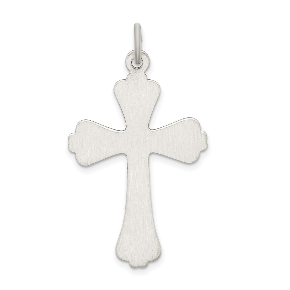 Sterling Silver Cross Pendant with Antique Finish, Baroque Gothic Style for Men and Women