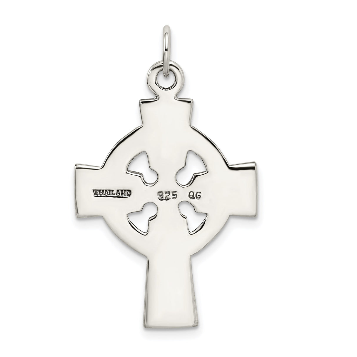 Sterling Silver Celtic Cross Pendant with Antiqued Knotwork Design for Men and Women