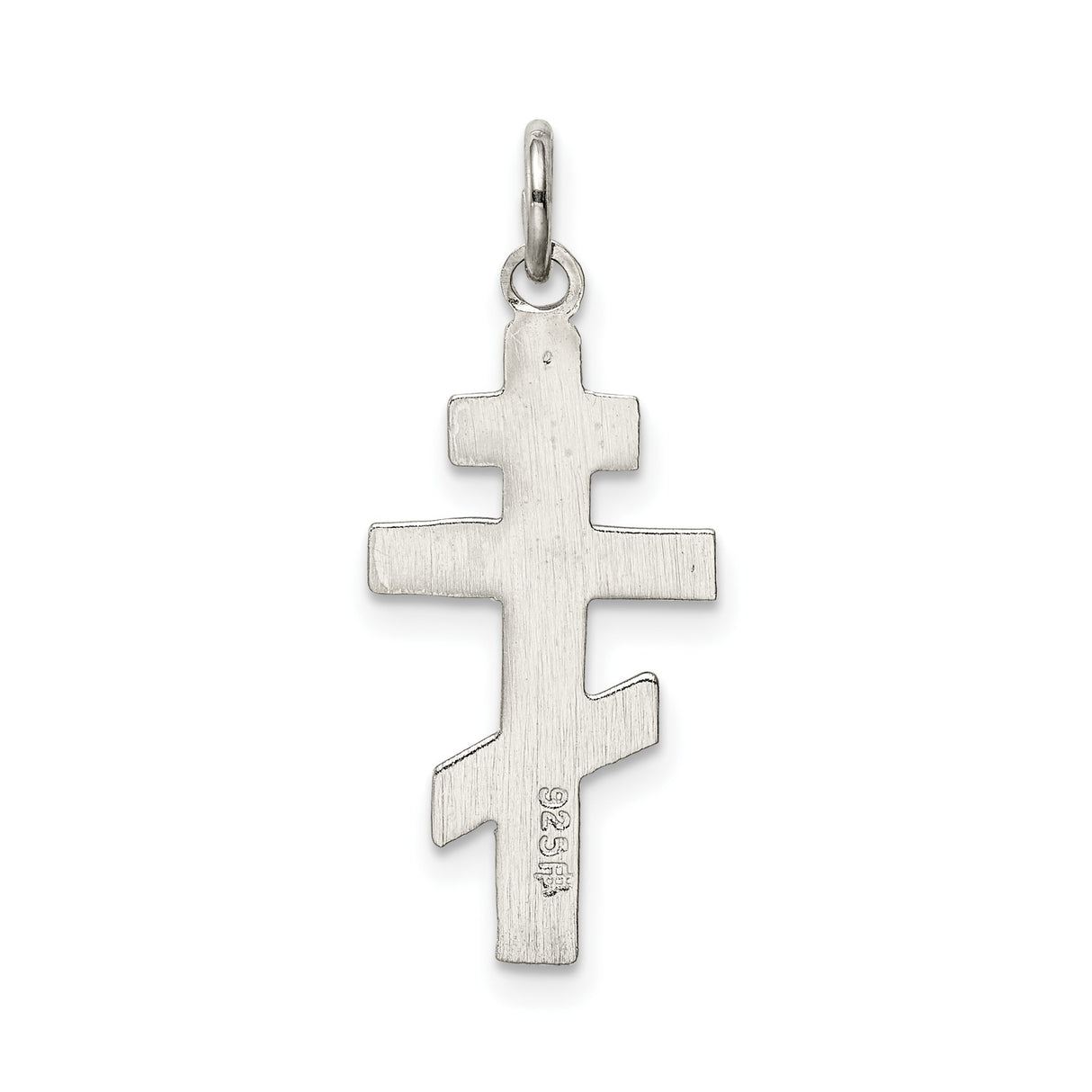 Sterling Silver Eastern Orthodox Cross Pendant with Faith-Inspired Religious Design