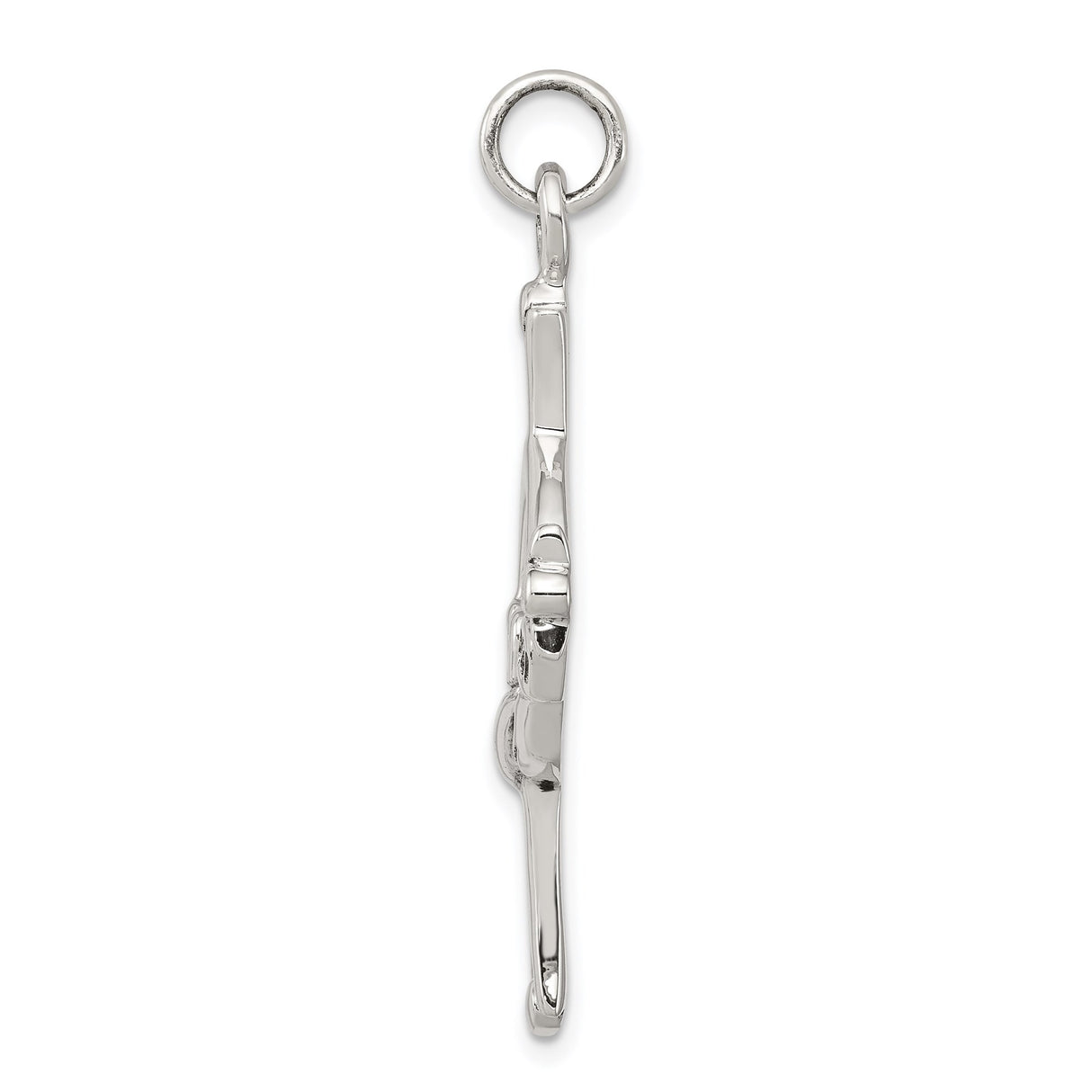 Sterling Silver Claddagh Cross Pendant, Celtic Heart Design for Men and Women