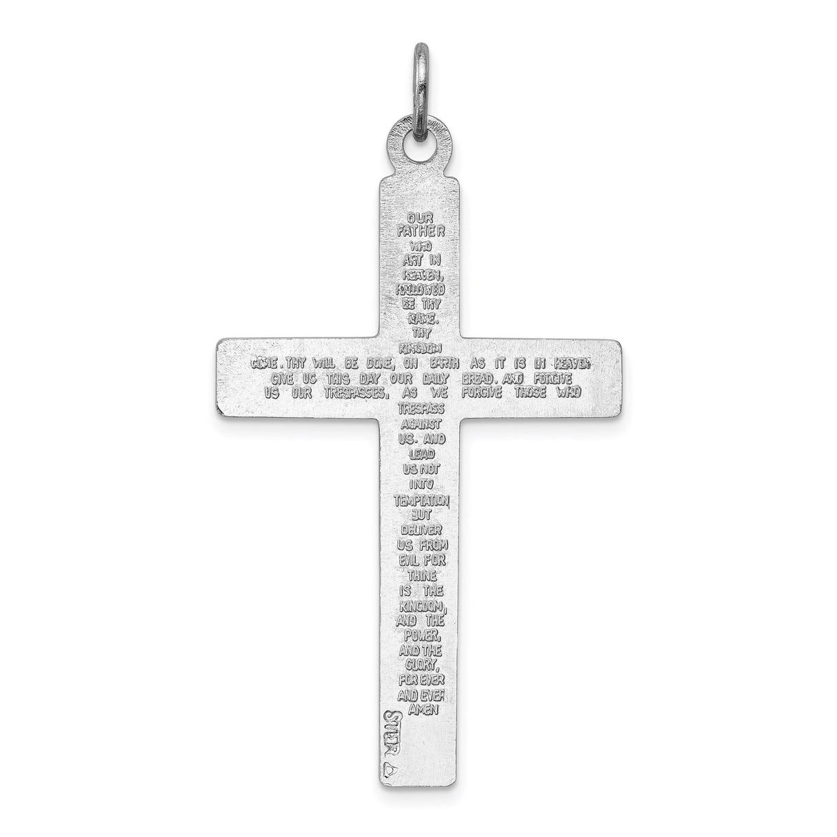 Sterling Silver Crucifix Pendant with Detailed Jesus Cross, Christian Religious Symbol