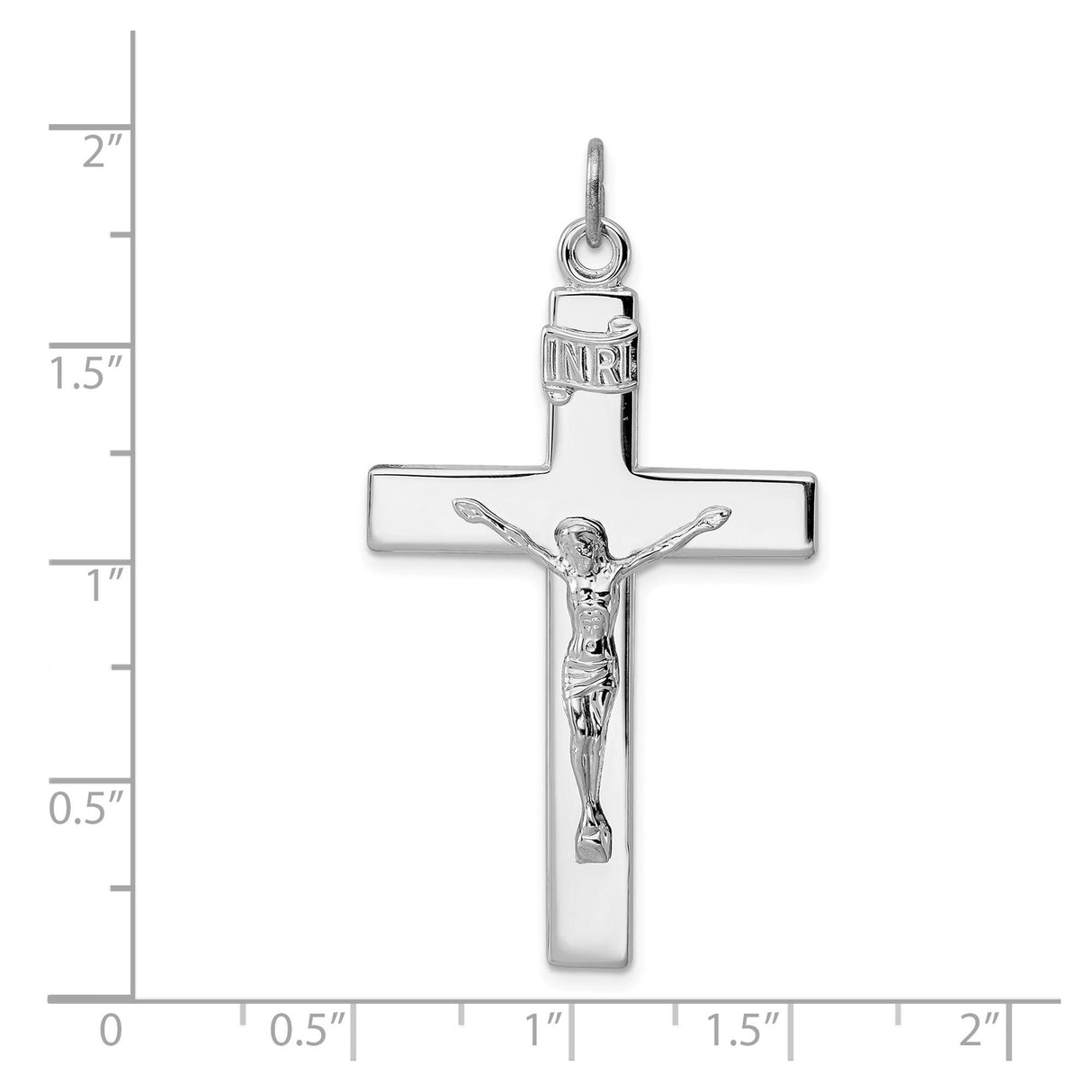 Sterling Silver Crucifix Pendant with Detailed Jesus Cross, Christian Religious Symbol