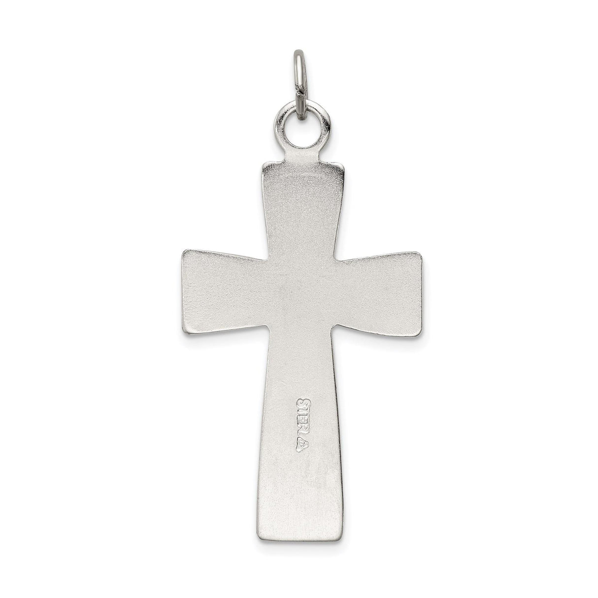Sterling Silver Crucifix Cross Pendant with INRI Plaque and Jesus Figure