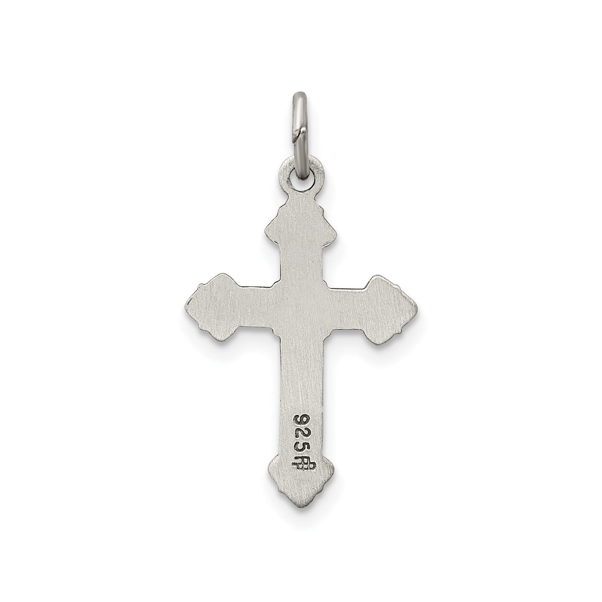 Sterling Silver Crucifix Cross Pendant with Jesus and Gothic Filigree Design