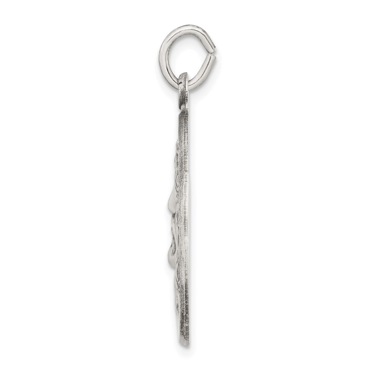 Sterling Silver Jesus Christ Pendant with Radiant Halo and Crown of Thorns