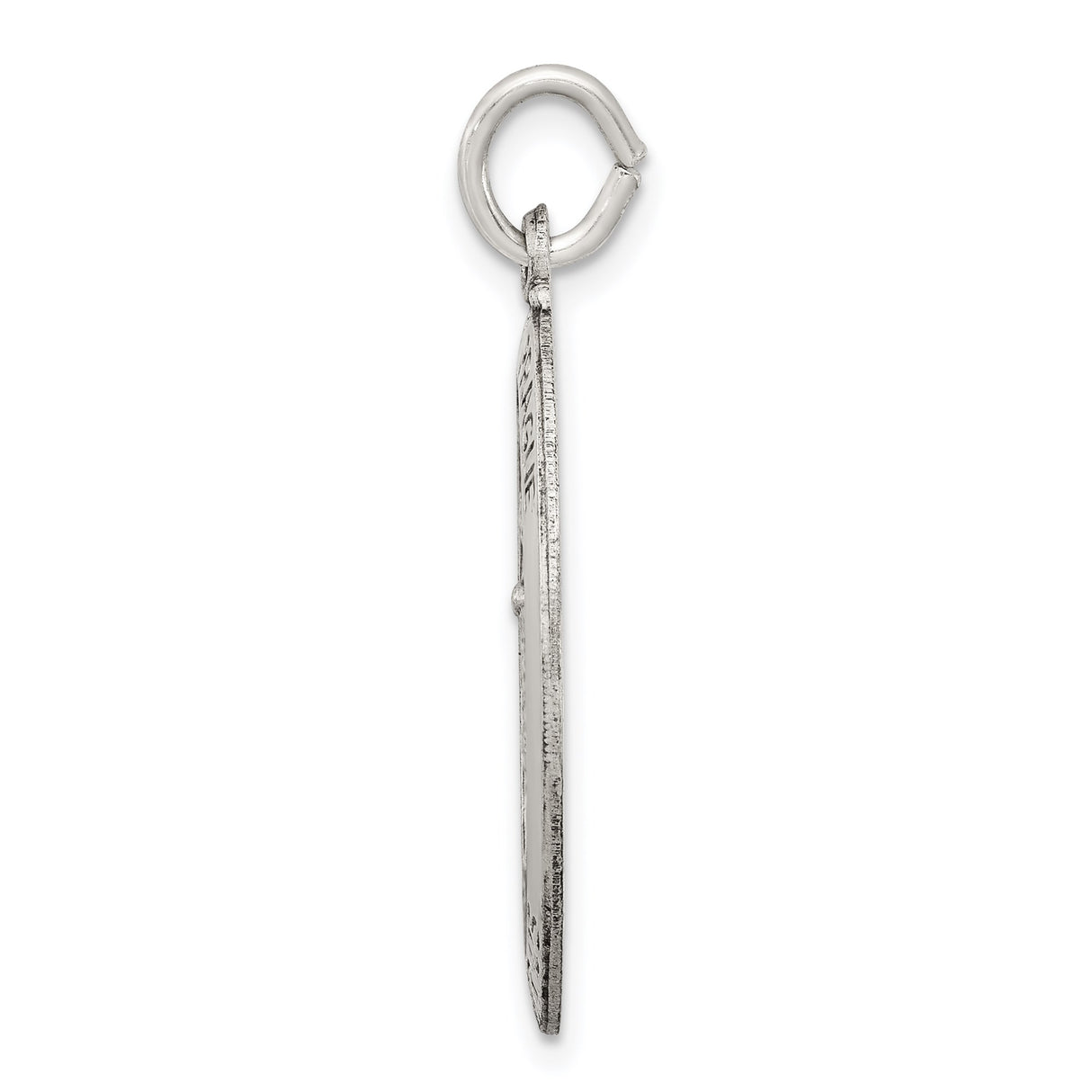 Sterling Silver Oval Pendant with Infant of Prague and Pray for Us Engraving, Catholic Medal for Women