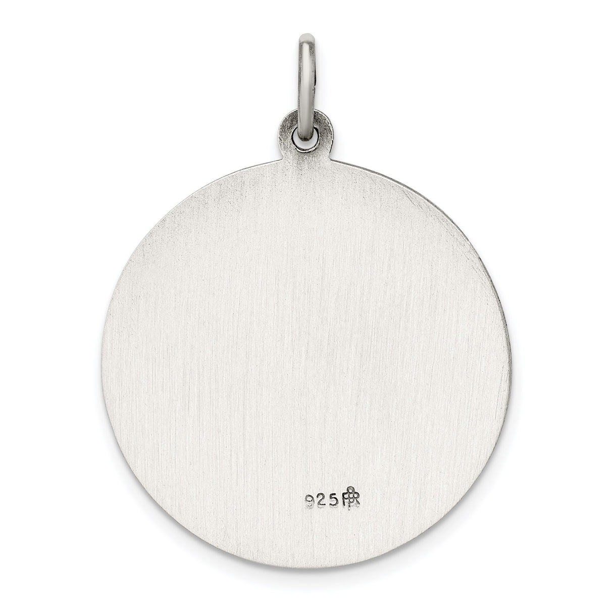 Sterling Silver Saint Christopher Pendant Medal, Travel Protection Religious Charm