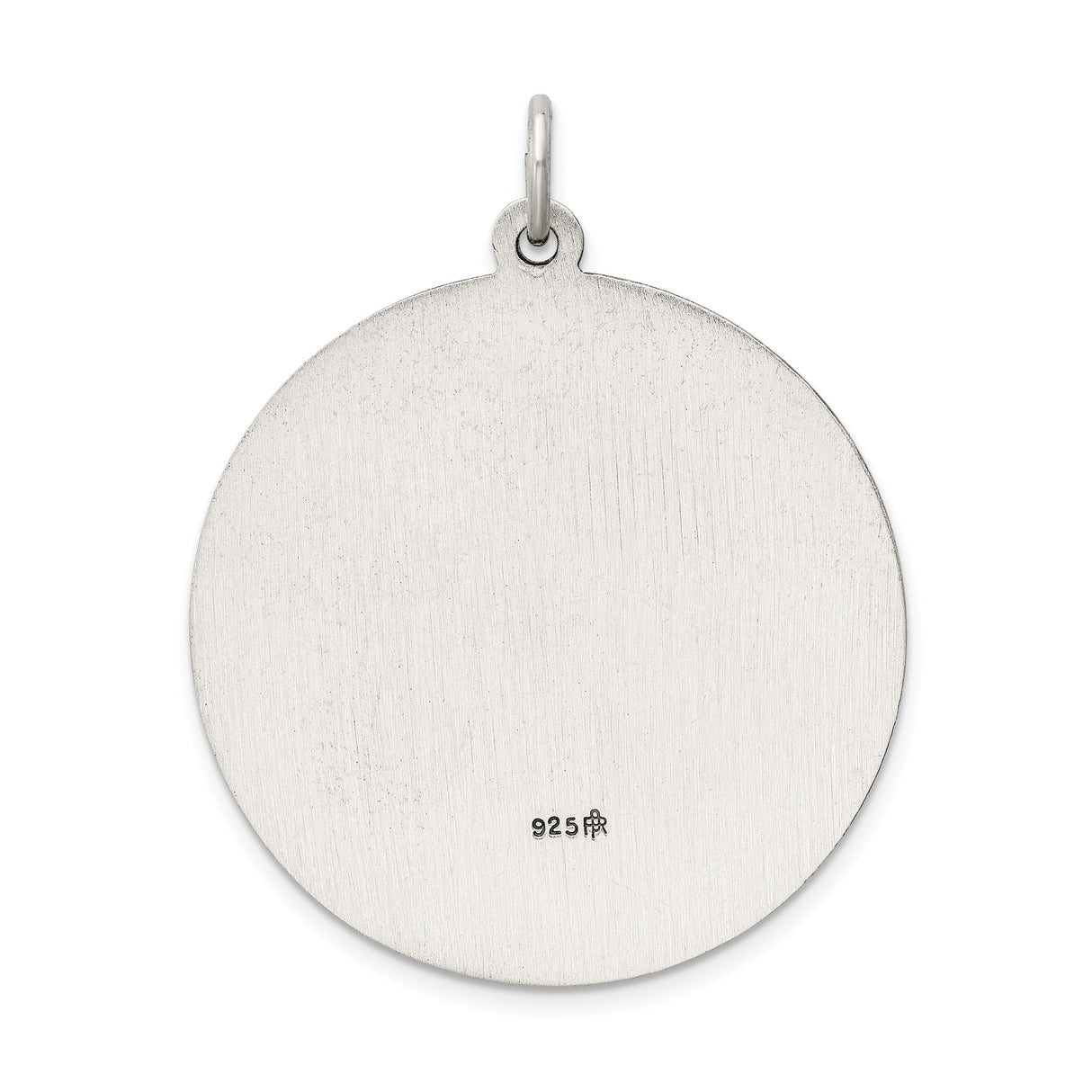 Sterling Silver Saint Christopher Pendant with Ornate Religious Medallion Design