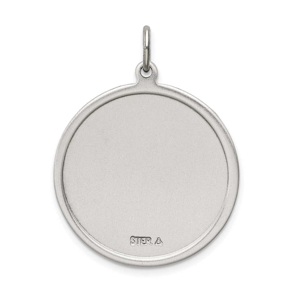 Sterling Silver Saint Christopher Travel Pendant with Raised Relief for Protection and Faith