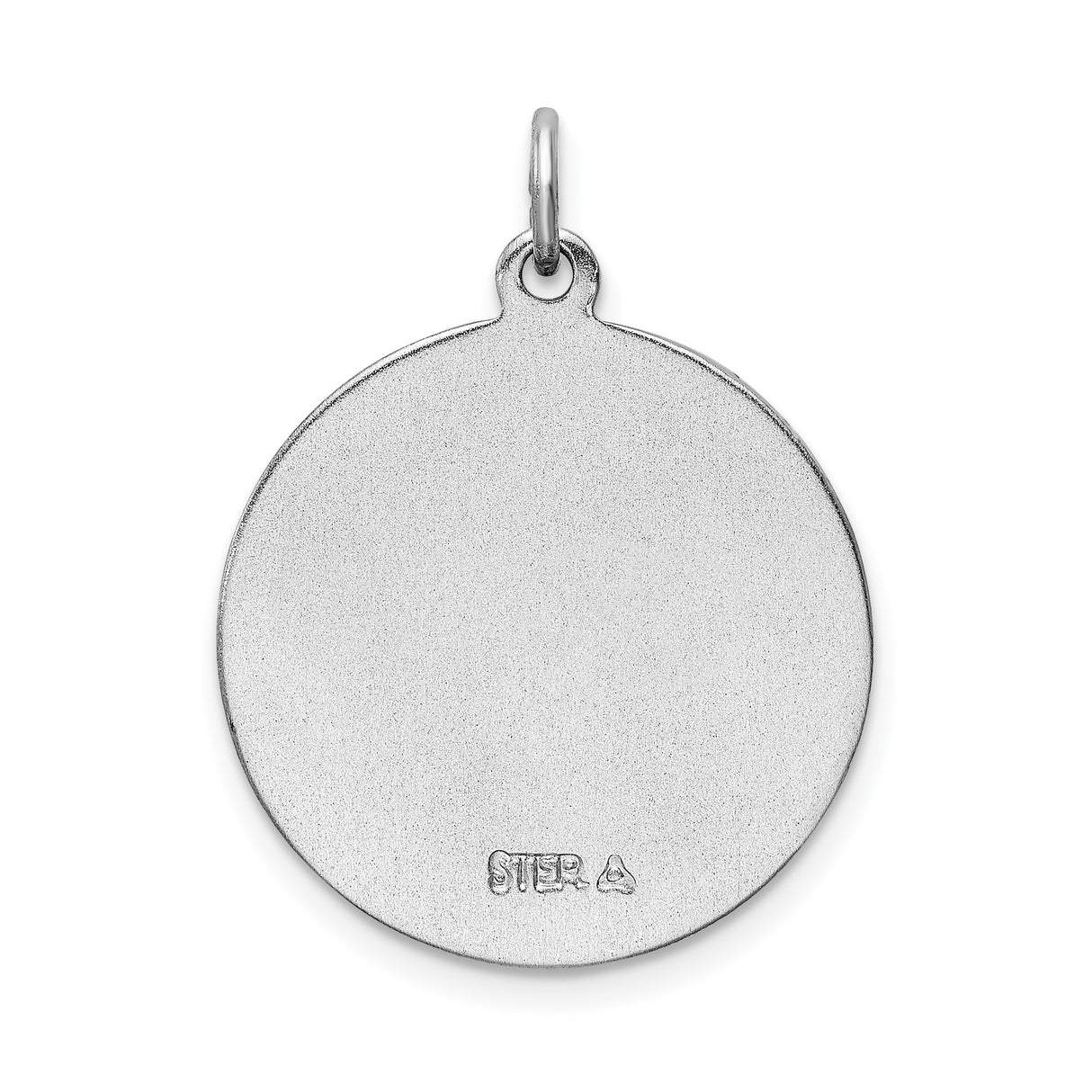 Sterling Silver Saint Christopher Pendant with Black Enamel Accents, Religious Travel Charm