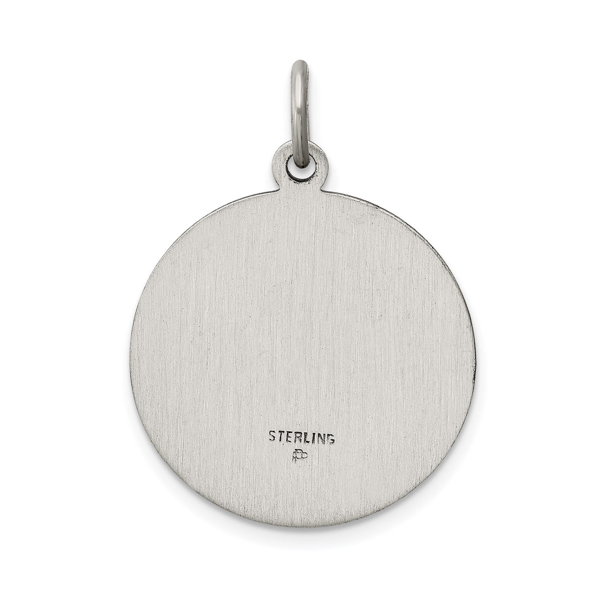 Sterling Silver Saint Christopher Pendant with Antiqued Raised Relief Design