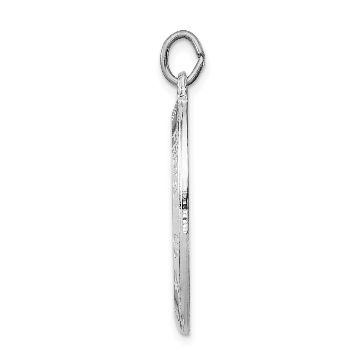 Sterling Silver Saint Christopher Medal Pendant, Travel Protection Christian Charm