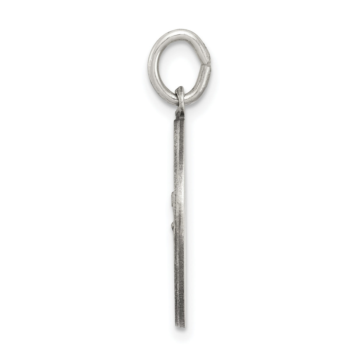 Saint Christopher Protect Us Words and Soccer Player Image Charm Pendant in Real 925 Sterling Silver