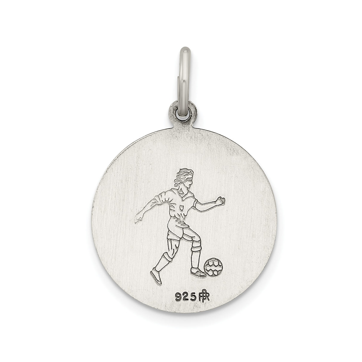 Sterling Silver Saint Christopher Round Pendant Religious Medallion Charm for Travel Protection