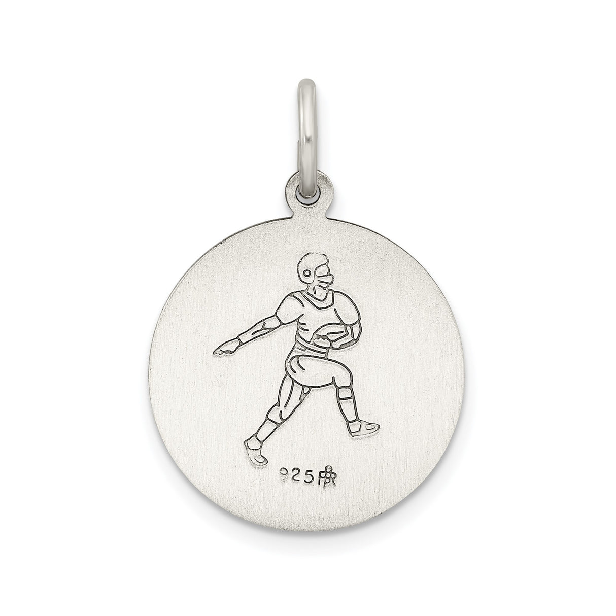 Sterling Silver Saint Christopher Medal Pendant, Antique Finish, Christian Travel Protection Charm