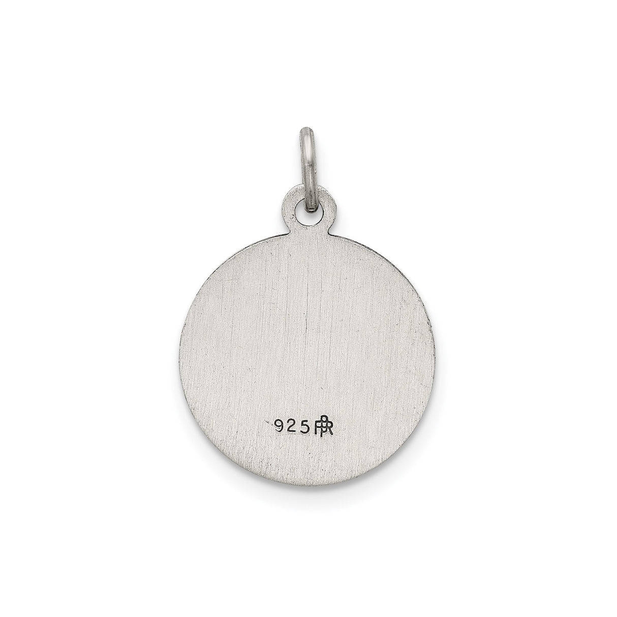 Sterling Silver Saint Barbara Medal Pendant with Pray for Us Inscription