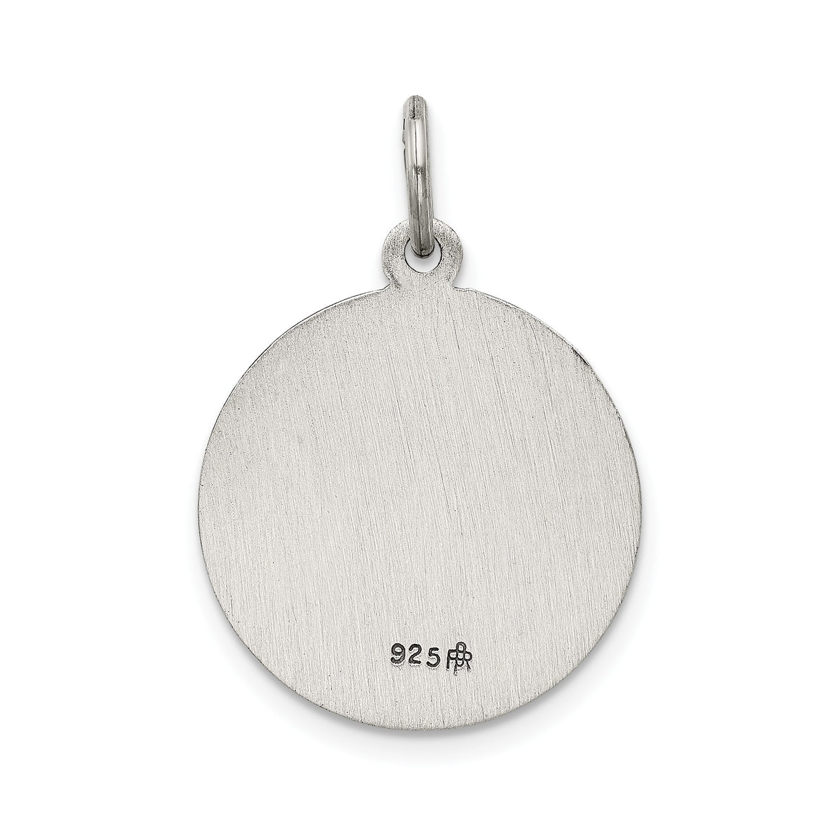 Sterling Silver Saint Barbara Pendant with Pray for Us Inscription, Catholic Religious Medal