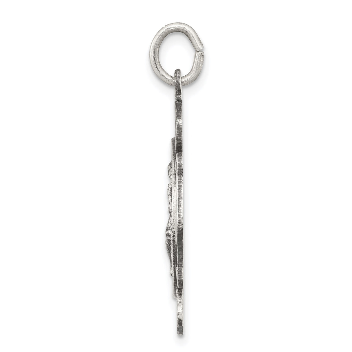 Sterling Silver St Florian Firefighter Pendant with Maltese Cross and Christian Symbols