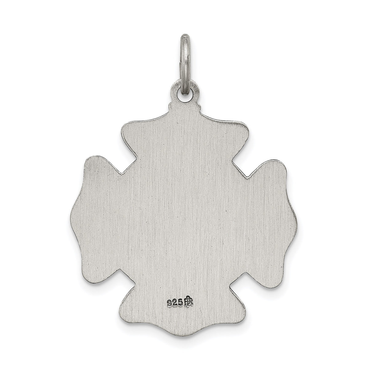 Sterling Silver St Florian Firefighter Pendant with Maltese Cross and Christian Symbols