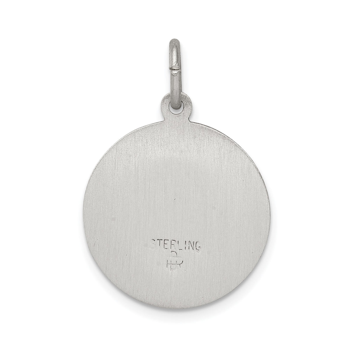 Sterling Silver Saint Theresa Pendant with Saint Image and Roses, Catholic Prayer Medal